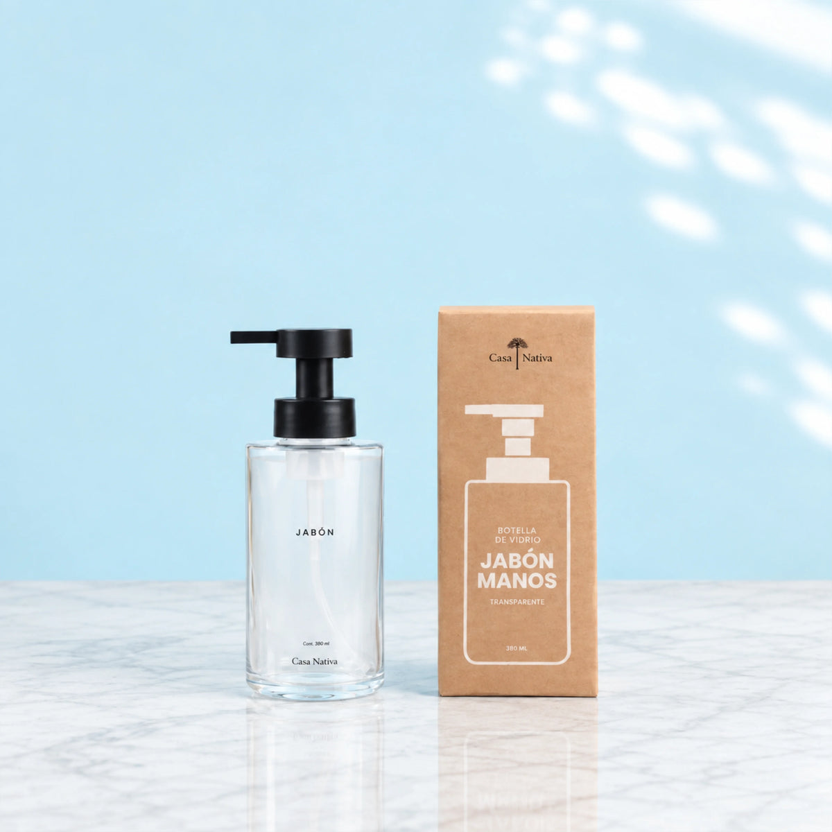 Dispensador Jabón Espuma Vidrio Transparente
