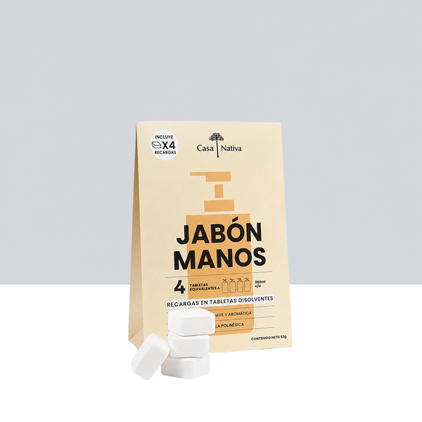 Jabón Espuma Refill Tabletas Vainilla Polinesica | Casa-Nativa.cl