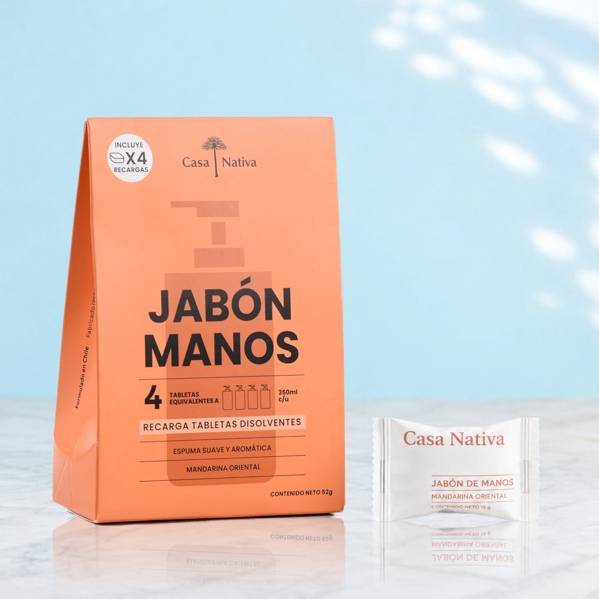4 Recargas Jabón Espuma Mandarina Oriental