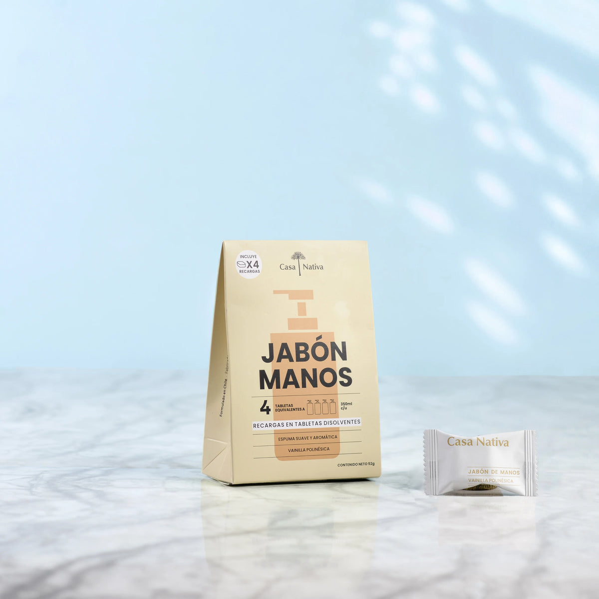 4 Recargas Jabón Espuma Vainilla Polinésica