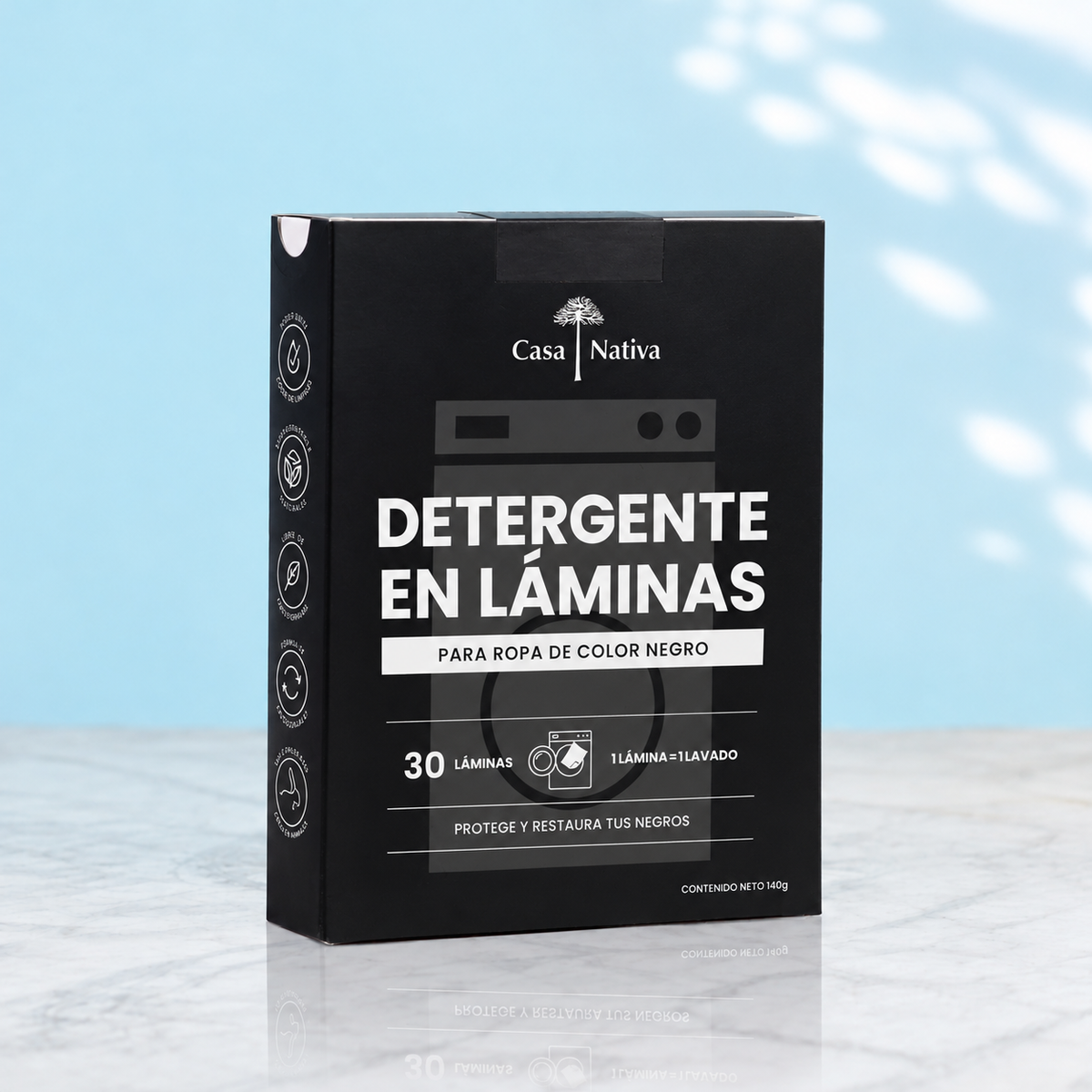 Detergente en Láminas Ropa Negra