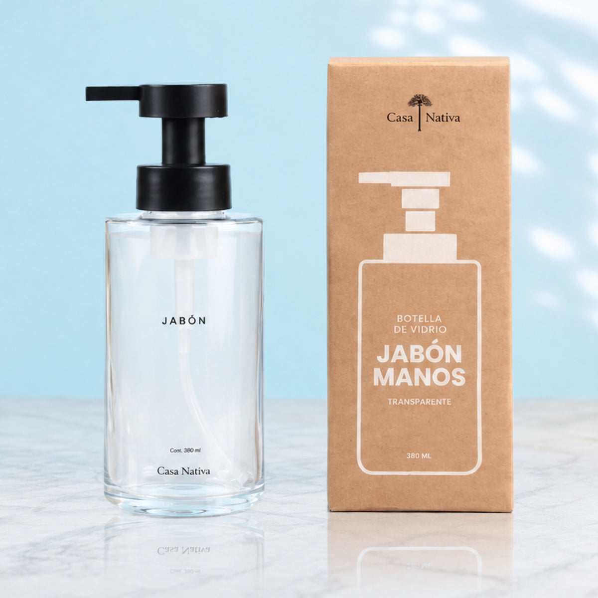 Dispensador Jabón Espuma Vidrio Transparente