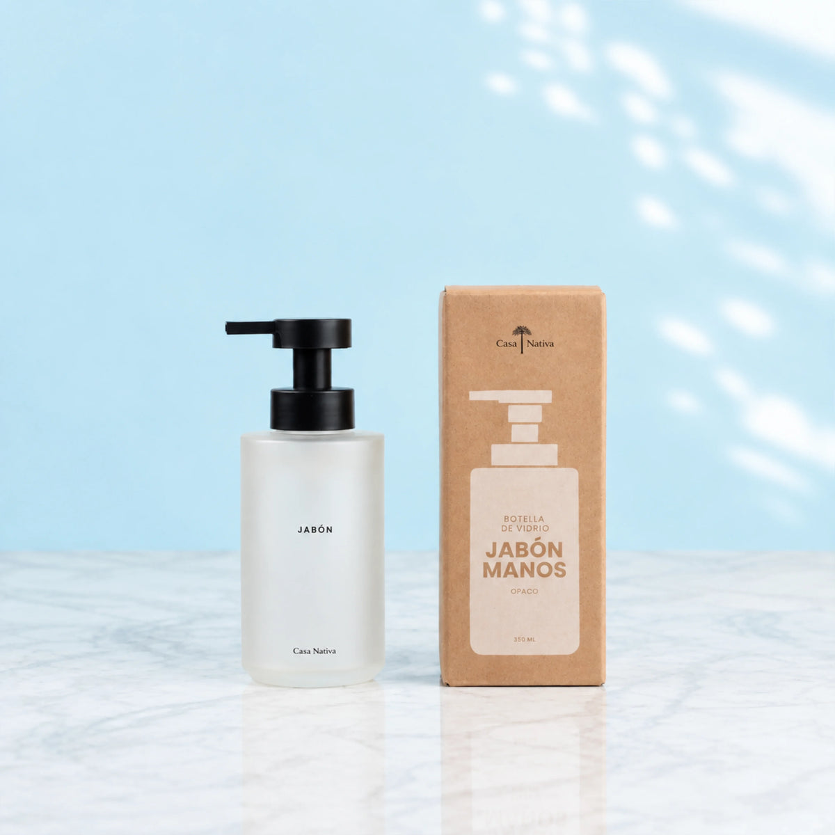 Dispensador Jabón Espuma Vidrio Opaco