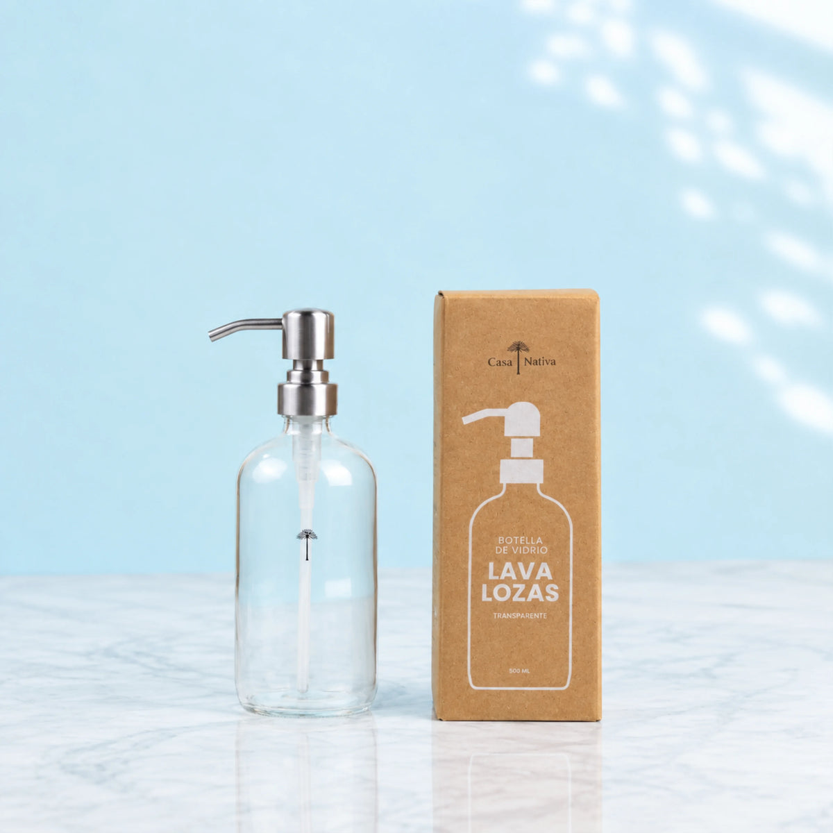 Dispensador Lavaloza Vidrio Transparente