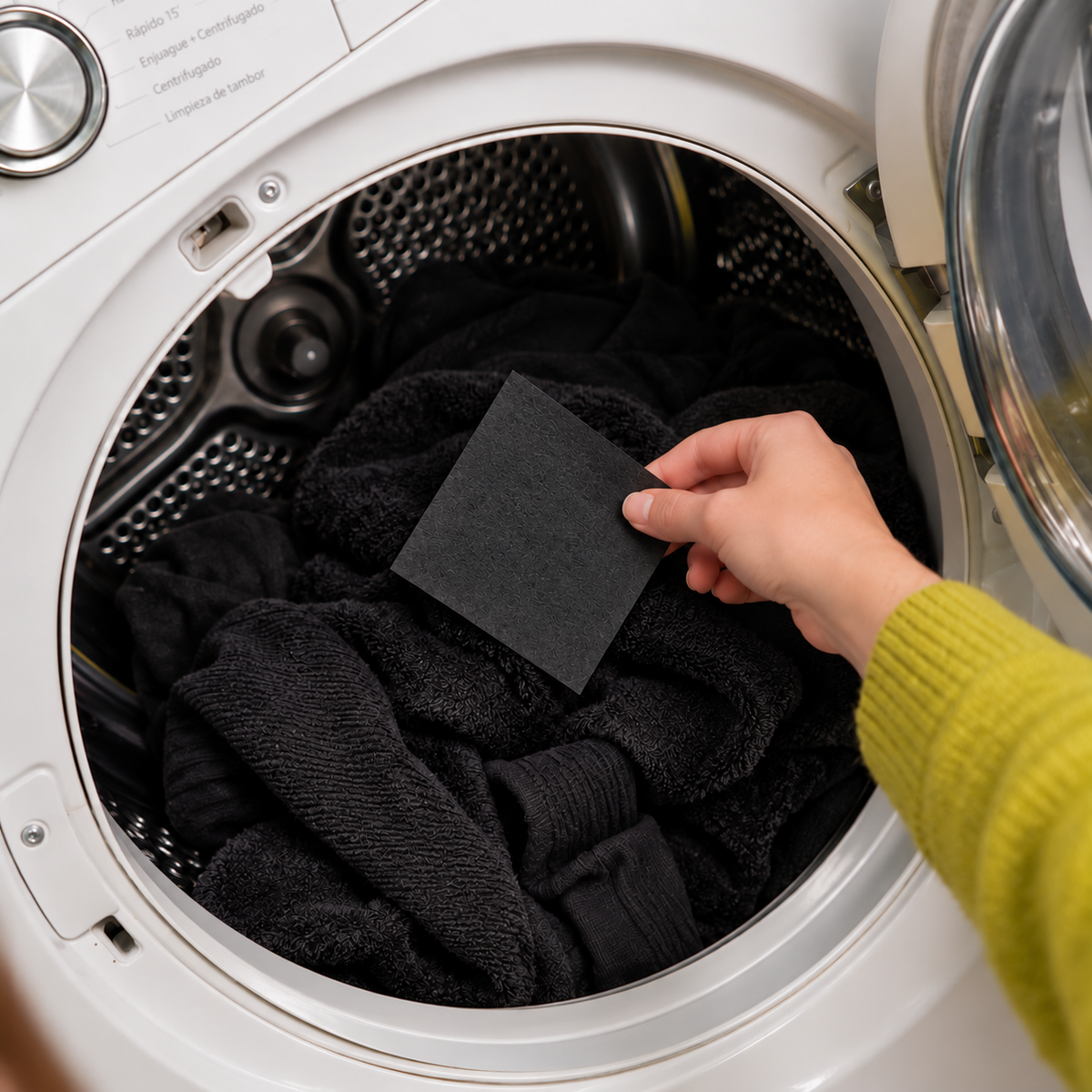 Detergente en Láminas Ropa Negra