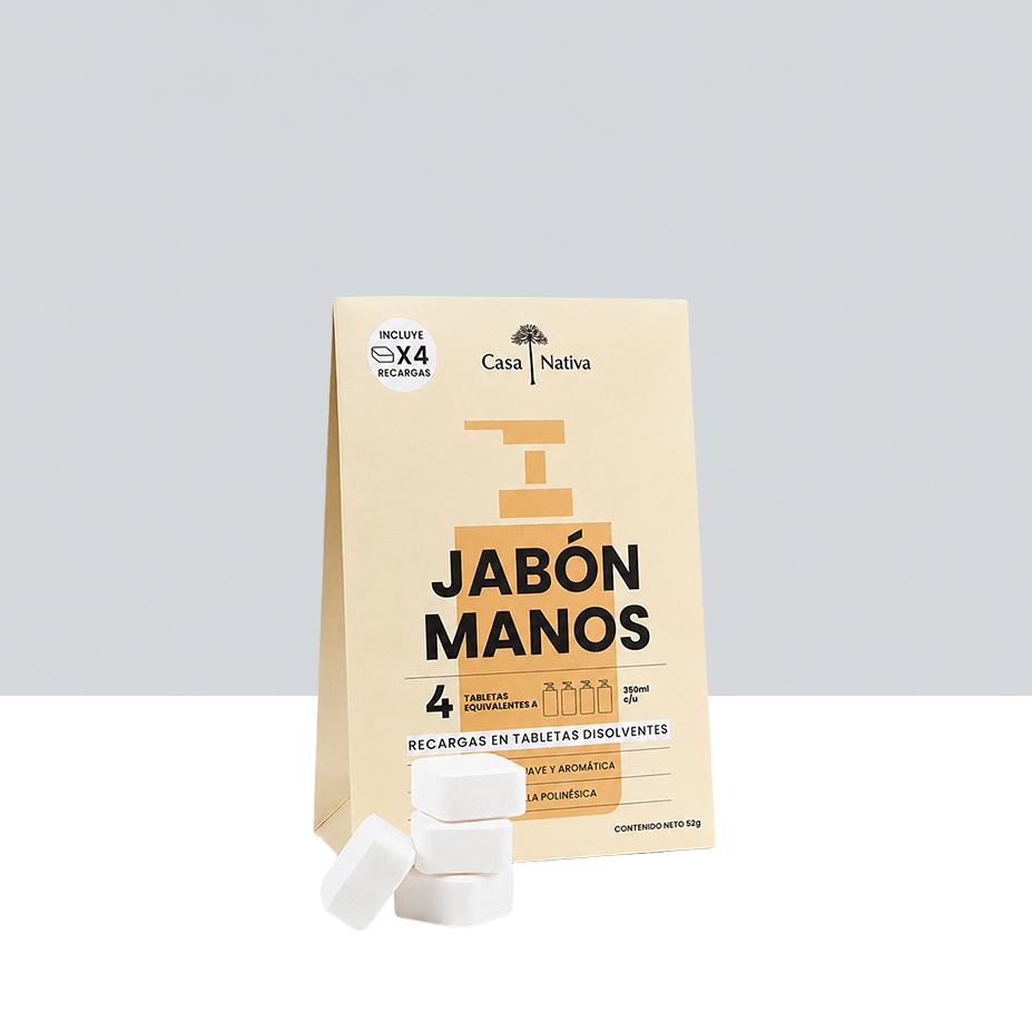 4 Recargas Jabón Espuma Vainilla Polinésica