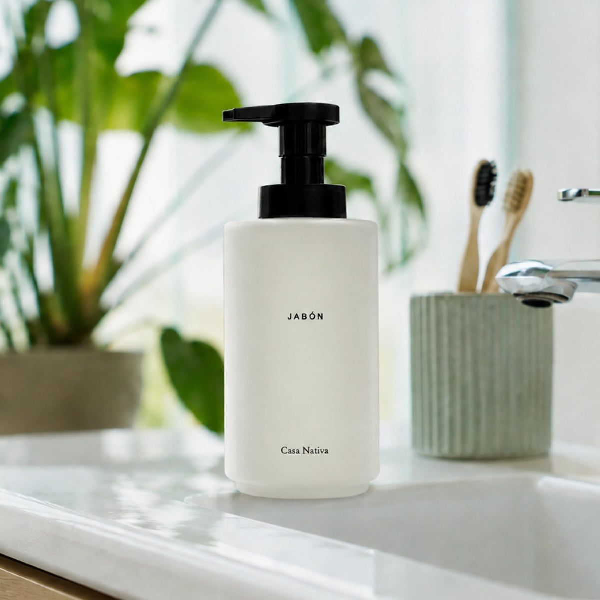 Dispensador Jabón Espuma Vidrio Opaco