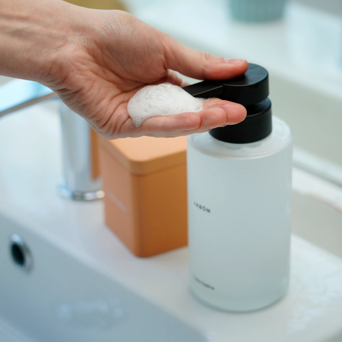Dispensador Jabón Espuma Vidrio Opaco