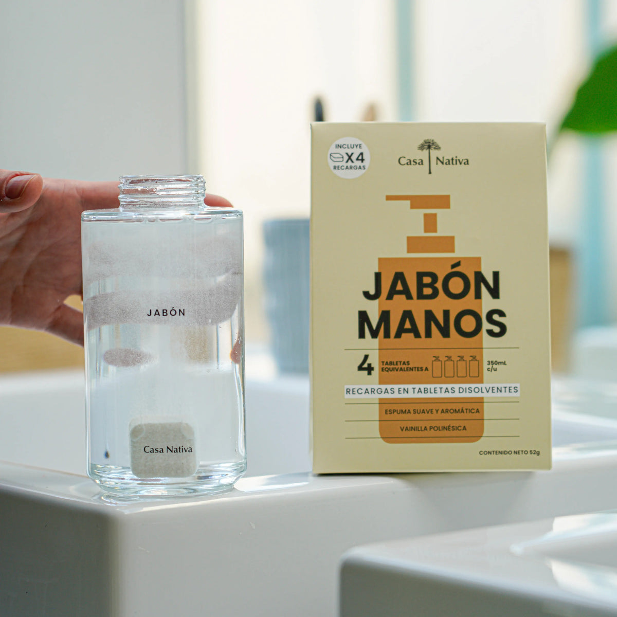 4 Recargas Jabón Espuma Vainilla Polinésica