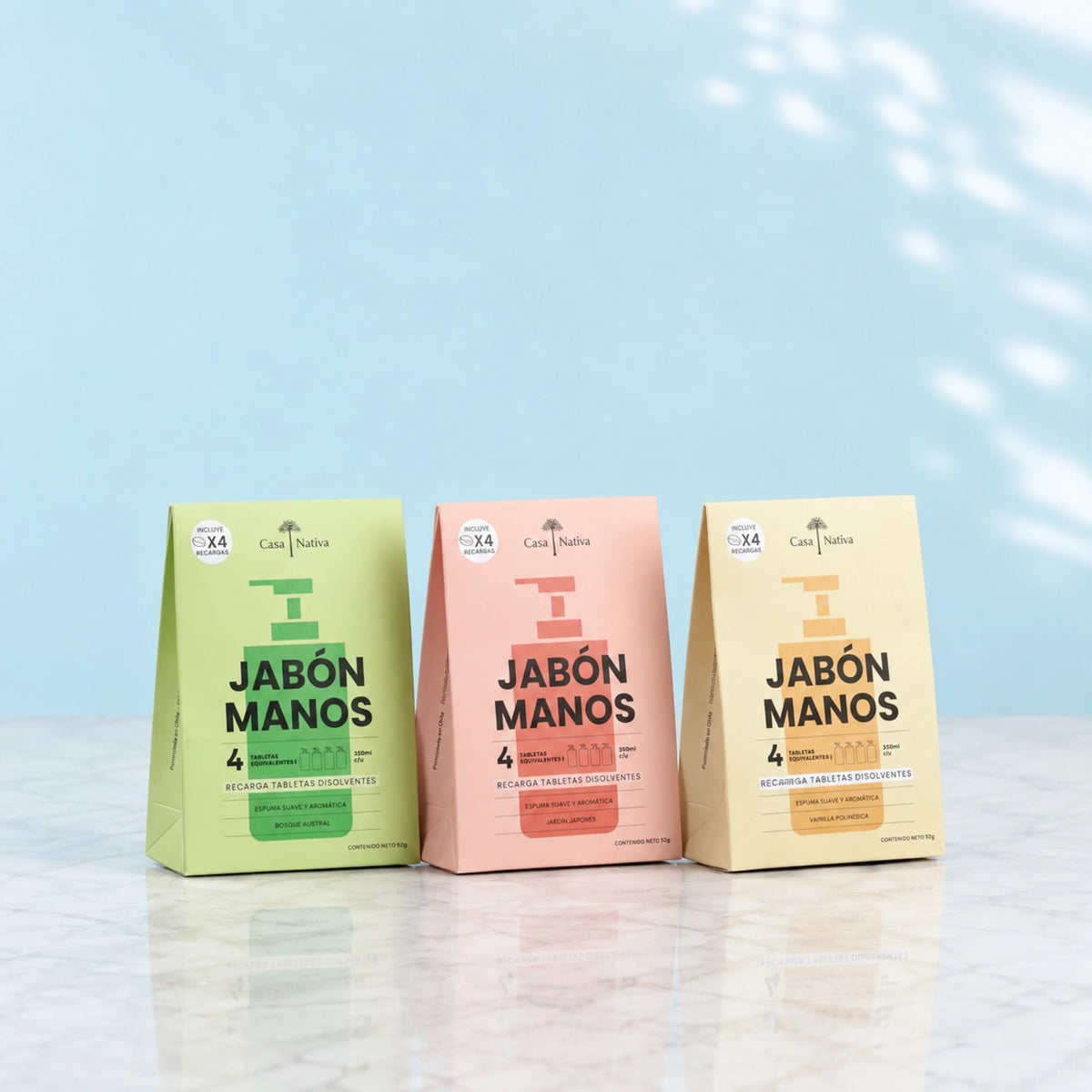 Pack Triple 4 Recargas de Jabón Espuma