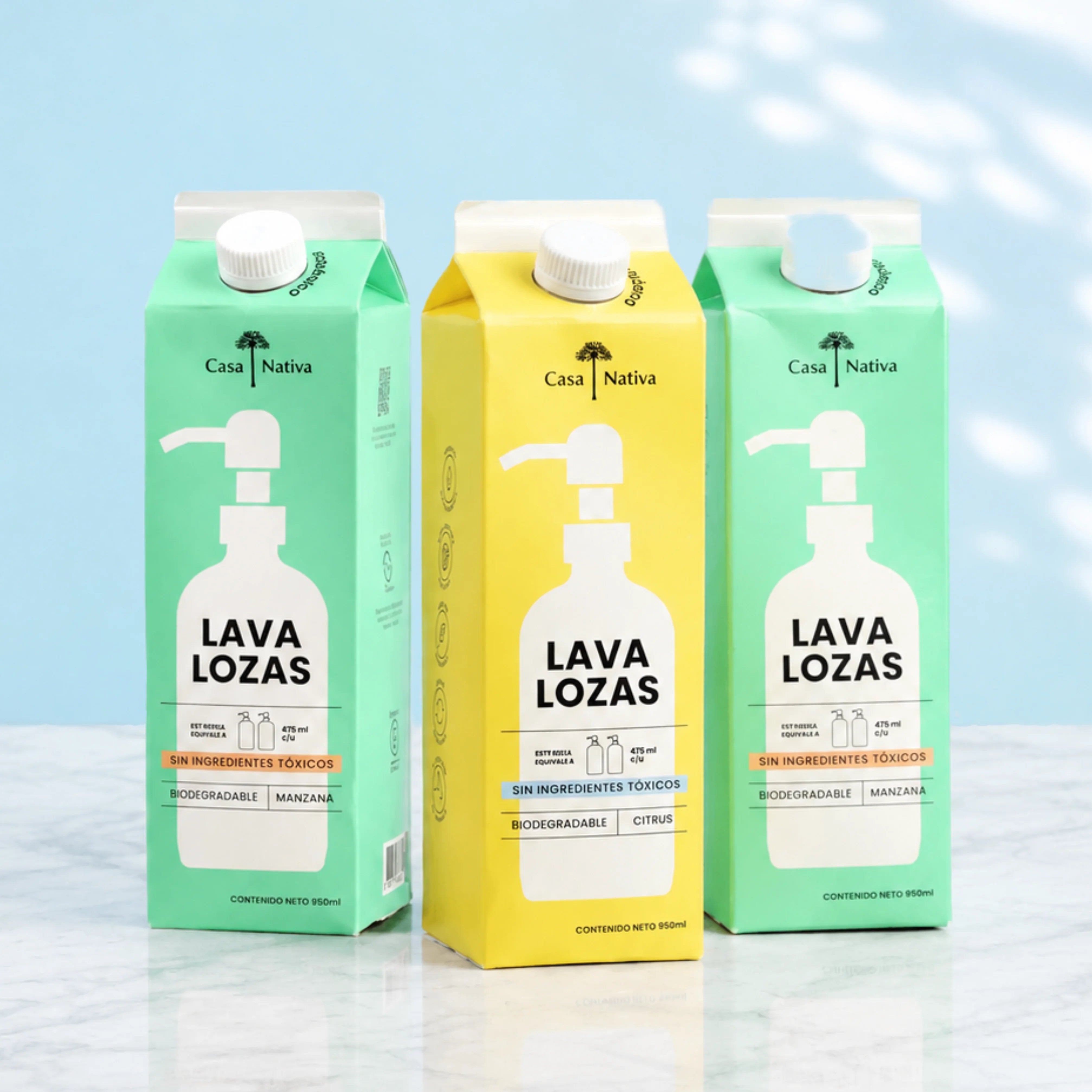 Lavaloza Pack Triple - Biodegradable - Hipoalergénico | Casa-Nativa.cl